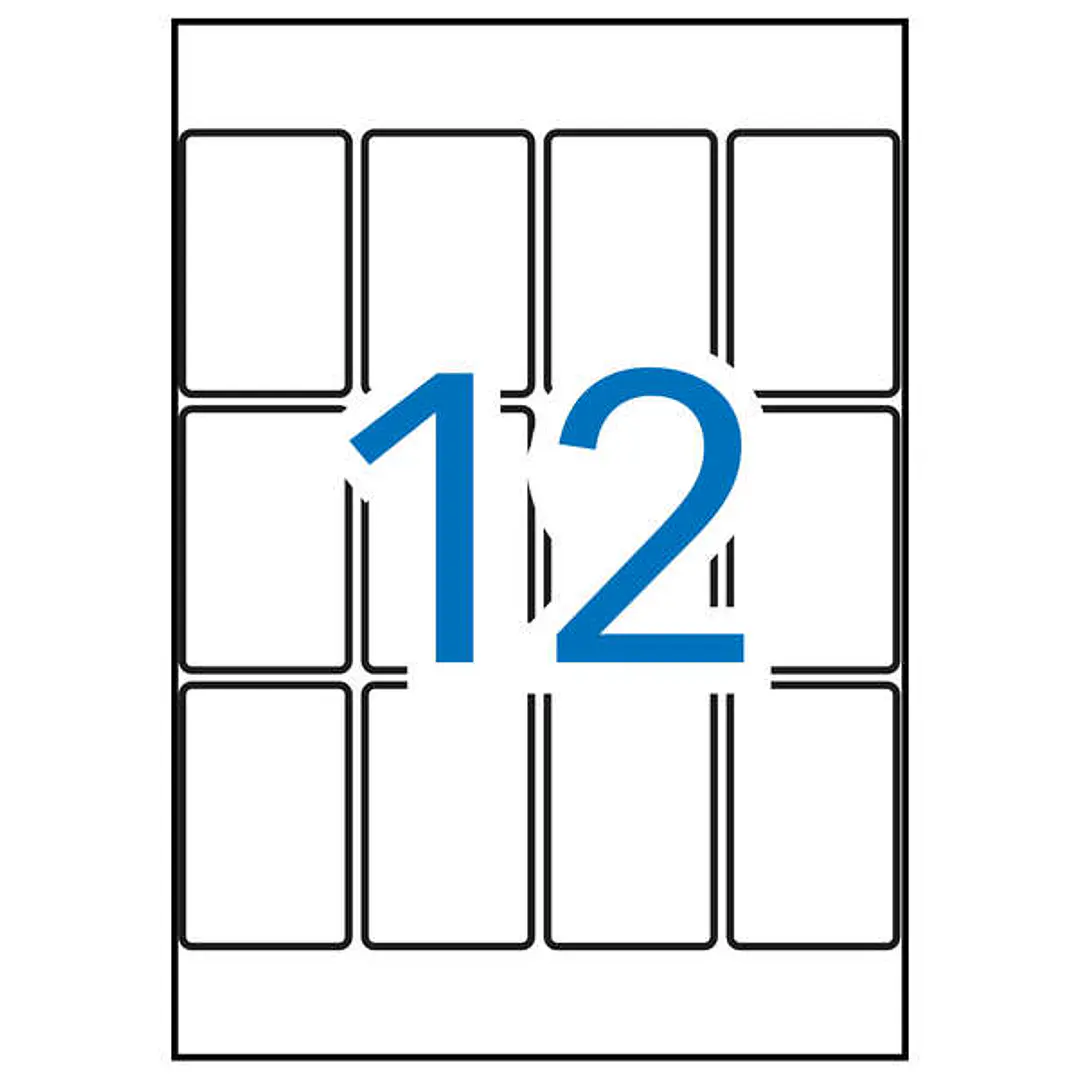 Apli Etiquetas A5 Blancas 34.0 x 53.0mm 15 Hojas 1