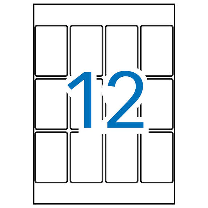 Apli Etiquetas A5 Blancas 34.0 x 53.0mm 15 Hojas 1