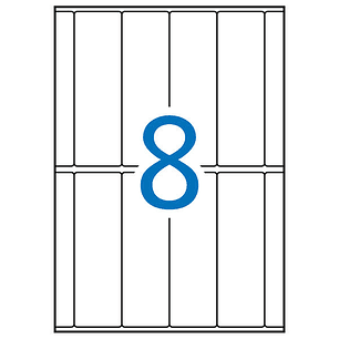 Apli Etiquetas A5 Blancas 31.0 x 100.0mm 15 Hojas