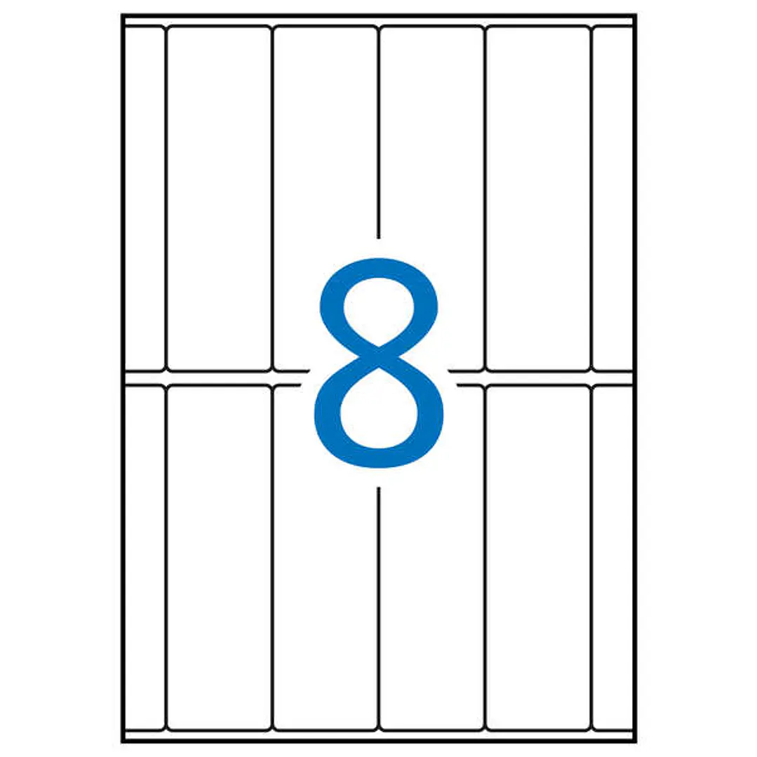 Apli Etiquetas A5 Blancas 31.0 x 100.0mm 15 Hojas 1