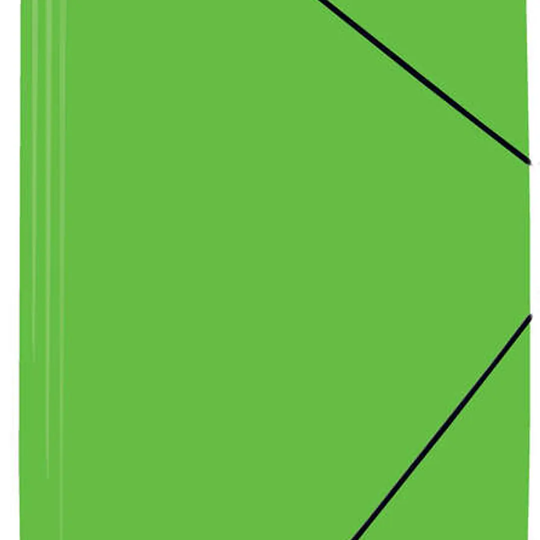 Mariola Carpeta de Polipropileno con Solapas 450 Micras - Formato Folio - Medidas 34x25cm - Cierre con Goma Elastica - Color Verde 1