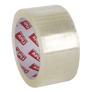 Apli Precinto Premium Pp Solvente Transparente 48mm x 66m - Resistente a la Humedad y al Envejecimiento - Adhesivo de Alta Calidad - Grosor de 28µm