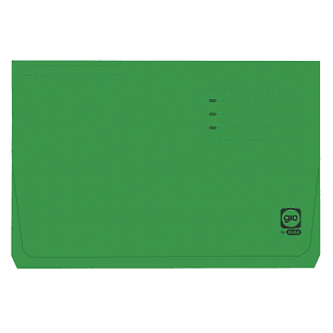 Gio By Elba Subcarpeta con Bolsa y Solapa Folio Verde - Resistente Cartulina de 320gr - Bolsa y Solapa para Mayor Proteccion - Tamaño Folio para Docum