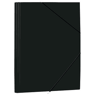 Mariola Carpeta de Polipropileno con Solapas 450 Micras - Formato Folio - Medidas 34x25cm - Cierre con Goma Elastica - Color Negro