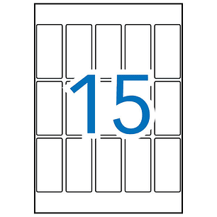 Apli Etiquetas A5 Blancas 26.0 x 54.0mm 15 Hojas