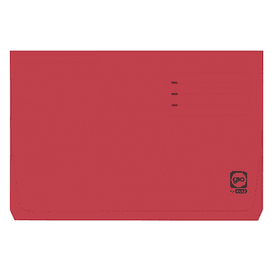 Gio By Elba Subcarpeta con Bolsa y Solapa Folio Rojo - Resistente Cartulina de 320gr - Bolsa y Solapa para Mayor Proteccion - Tamaño Folio para Docume