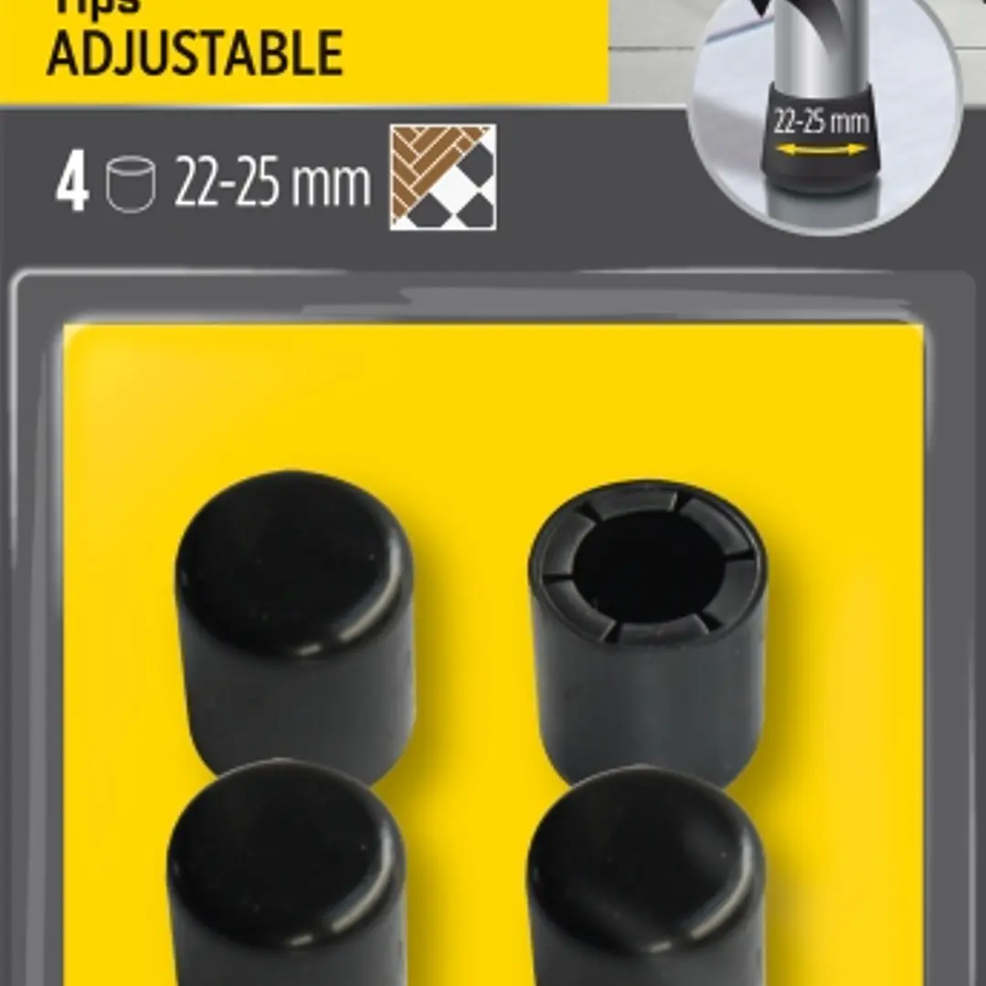 Scotch Pack de 4 Conteras Ajustables - Diametro de 22-25mm - Color Negro 1