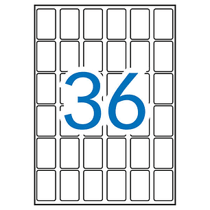 Apli Etiquetas A5 Blancas 22.0 x 32.0mm 15 Hojas