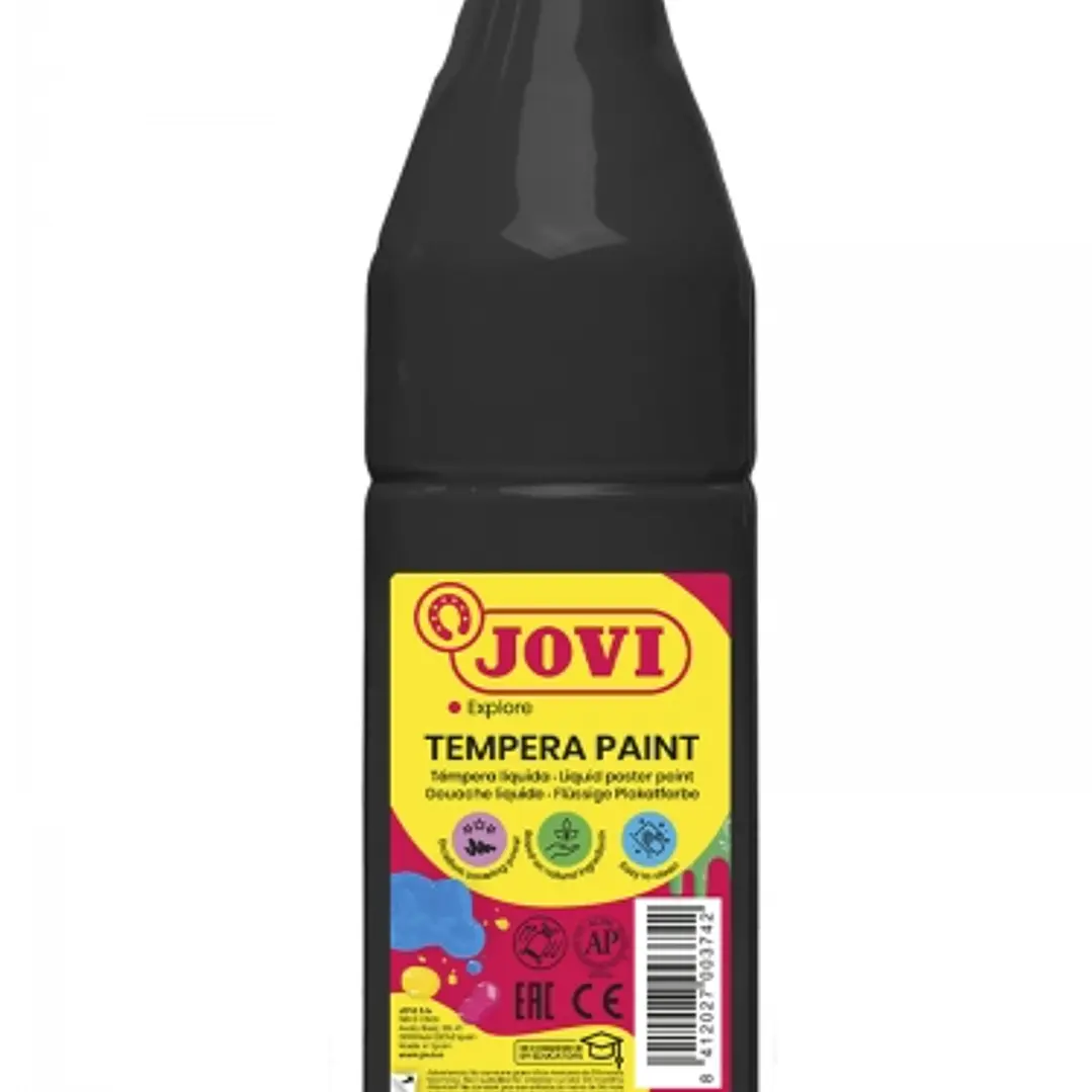Jovi Tempera Paint Tempera Liquida 500ml - Base Agua - Lista para Usar - Alto Poder Cubriente - Secado Rapido - Excelente Fluidez - Adherencia en Mult 1