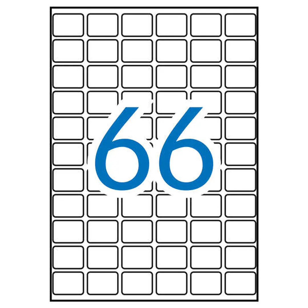 Apli Pack de 990 Etiquetas Rectangulares 16x22mm - 15 Hojas por 66 Etiquetas - Adhesivo Permanente - Cantos Romos - Color Blanco 1