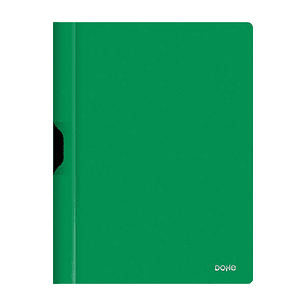 Dohe Dossier con Clip Metalico - Tamaño A4 - Fabricado en Polipropileno Opaco de 350 Micras - Color Verde