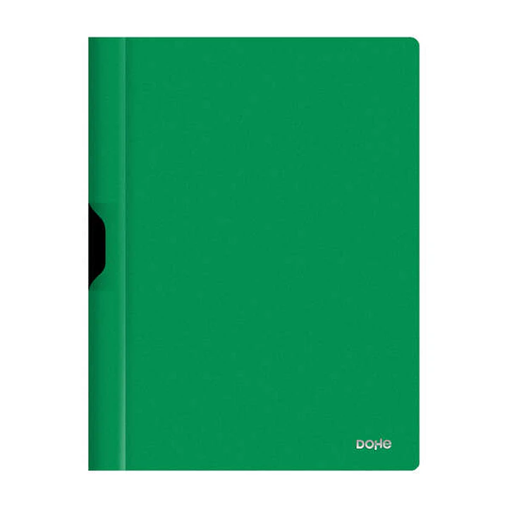 Dohe Dossier con Clip Metalico - Tamaño A4 - Fabricado en Polipropileno Opaco de 350 Micras - Color Verde 1