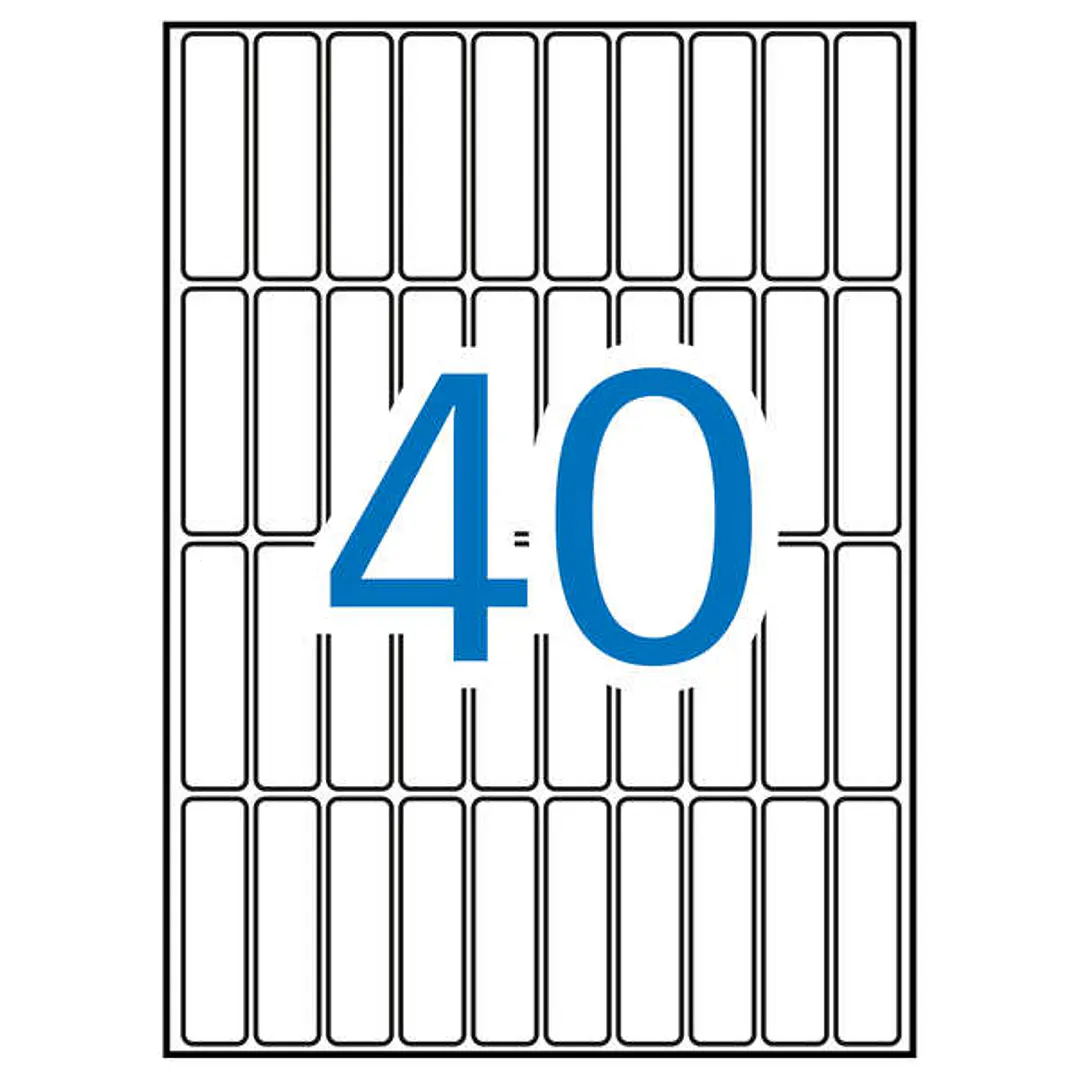 Apli Etiquetas A5 Blancas 13.0 x 50.0mm 15 Hojas 1