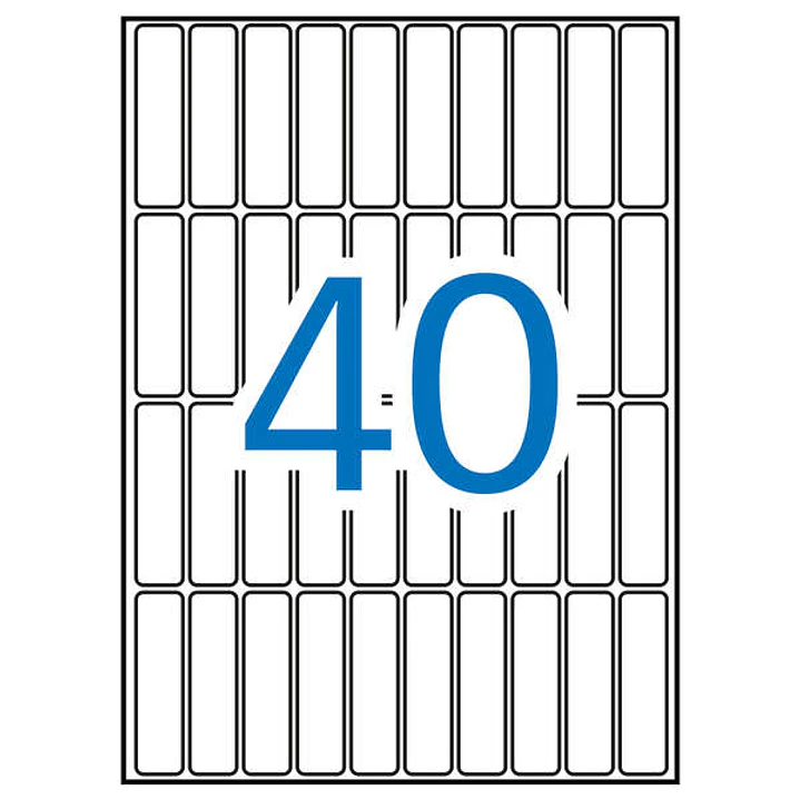 Apli Etiquetas A5 Blancas 13.0 x 50.0mm 15 Hojas 1