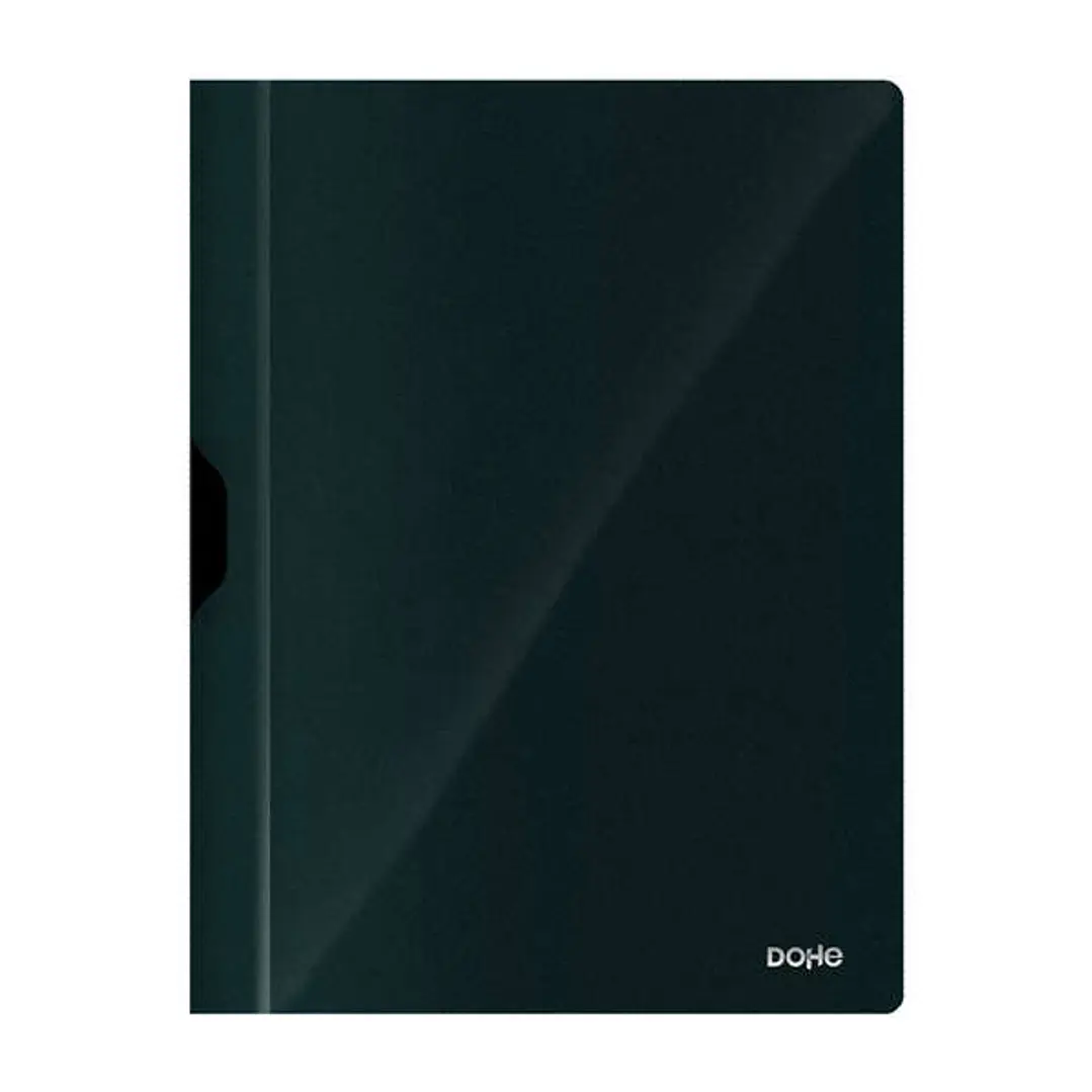 Dohe Dossier con Clip Metalico - Tamaño A4 - Fabricado en Polipropileno Opaco de 350 Micras - Color Negro 1