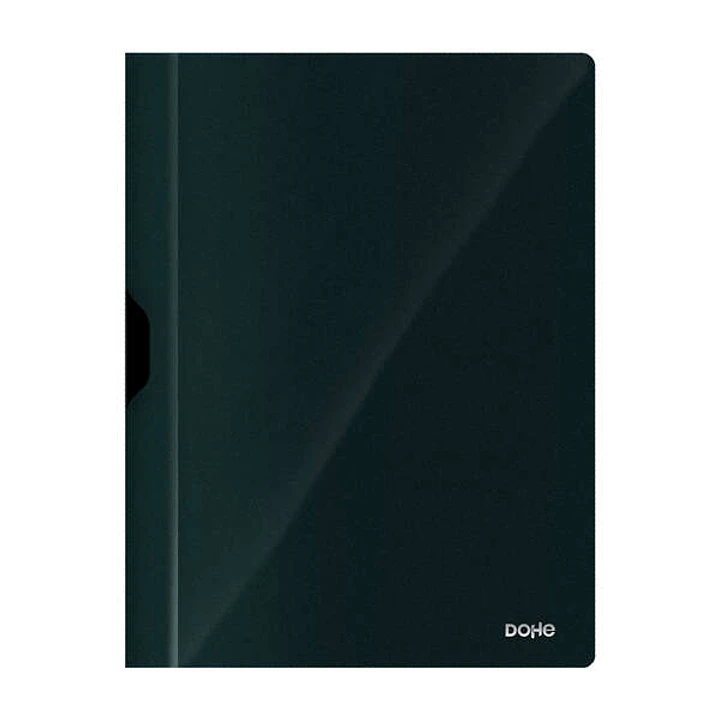 Dohe Dossier con Clip Metalico - Tamaño A4 - Fabricado en Polipropileno Opaco de 350 Micras - Color Negro 1