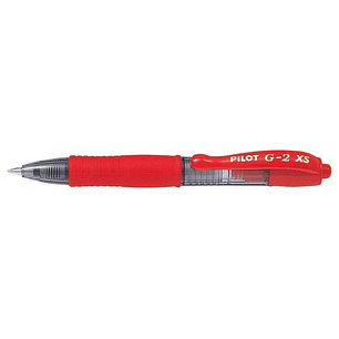 Pilot Boligrafo de Gel G2 Pixie XS Retractil - Punta de Bola Redonda 0.7mm - Trazo 0.32mm - Grip Ergonomico - Color Rojo