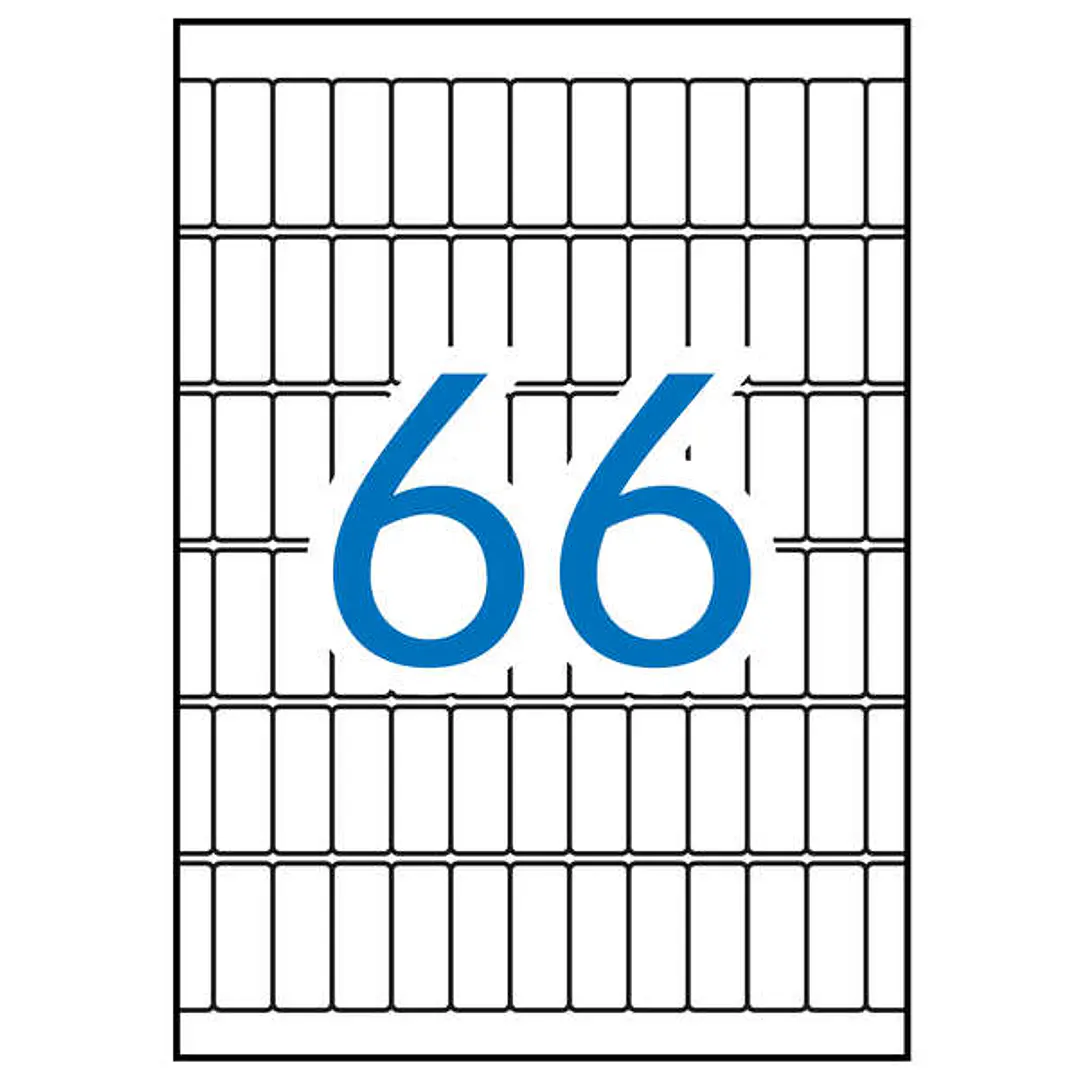 Apli Etiquetas A5 Blancas 12.0 x 30.0mm 15 Hojas 1