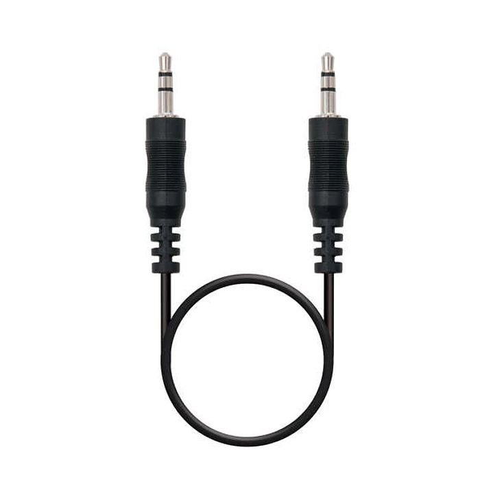 Nanocable Cable Audio Estereo Jack 3.5mm Macho a Jack 3.5mm Macho 1.50m - Color Negro 1