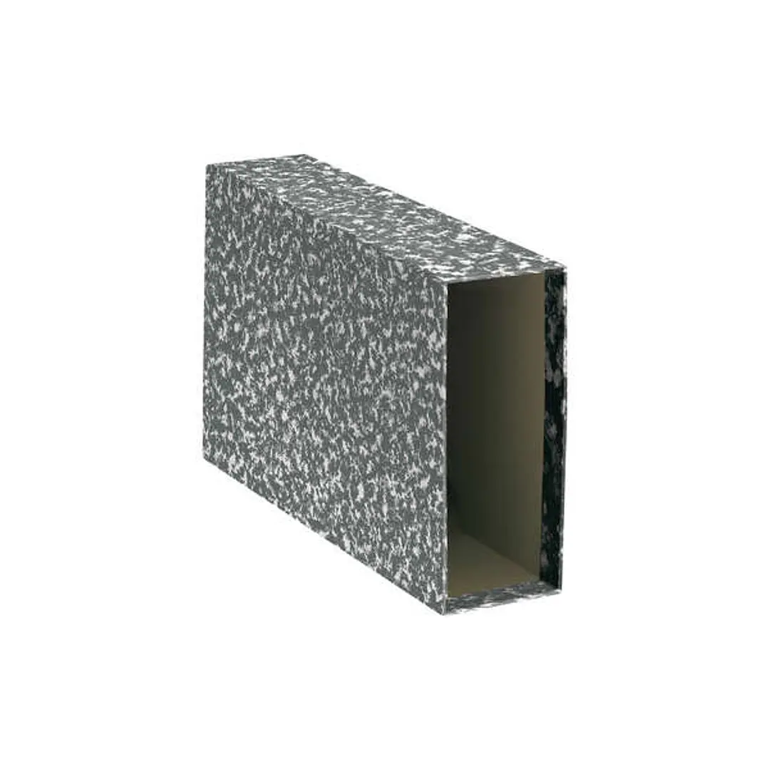 Dohe Archiclas Funda de Archivador Formato Cuarto Apaisado - Medidas 288x215x82mm - Carton Forrado con Papel Impreso - Color Gris Jaspeado 1