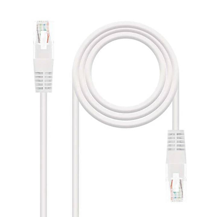 Nanocable Cable de Red Latiguillo RJ45 Cat.6 UTP AWG24 0.50m - Color Blanco 1