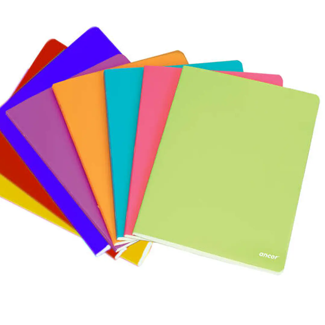 Ancor Classic Stripes Libreta Tamaño A4 Cuadriculado 5x5mm - 48 Hojas 90gr - Tapa Polipropileno - Colores Surtidos 1