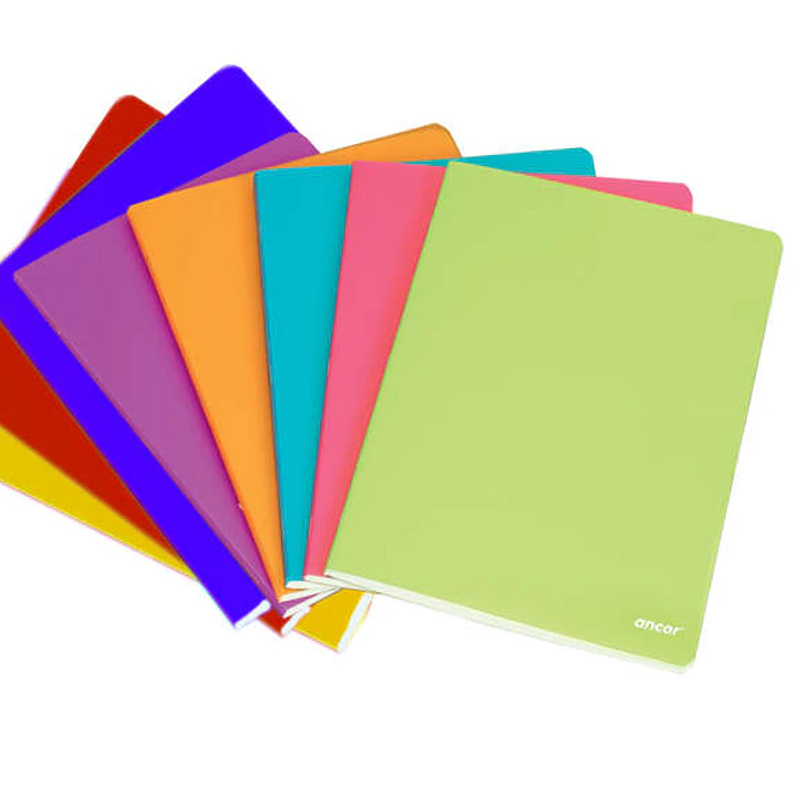 Ancor Classic Stripes Libreta Tamaño A4 Cuadriculado 5x5mm - 48 Hojas 90gr - Tapa Polipropileno - Colores Surtidos 1