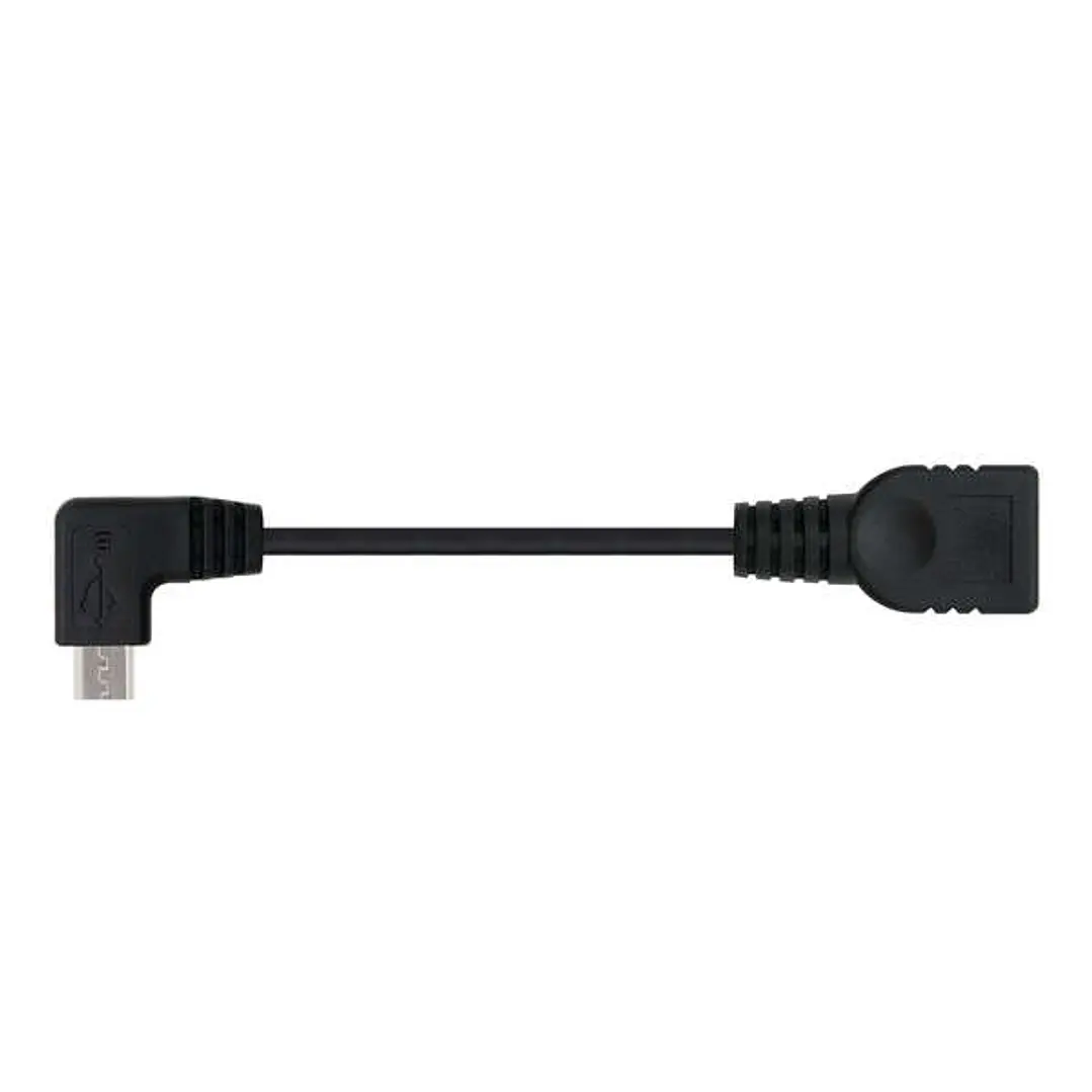 Nanocable Cable Micro USB 2.0 OTG Acodado Macho a USB-A Hembra 15cm 1