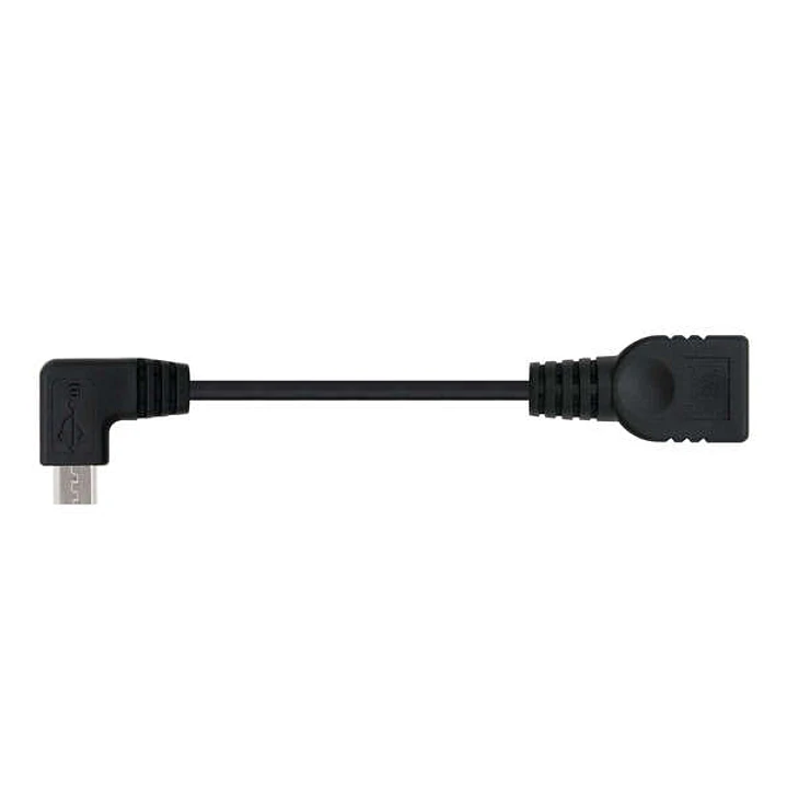 Nanocable Cable Micro USB 2.0 OTG Acodado Macho a USB-A Hembra 15cm 1