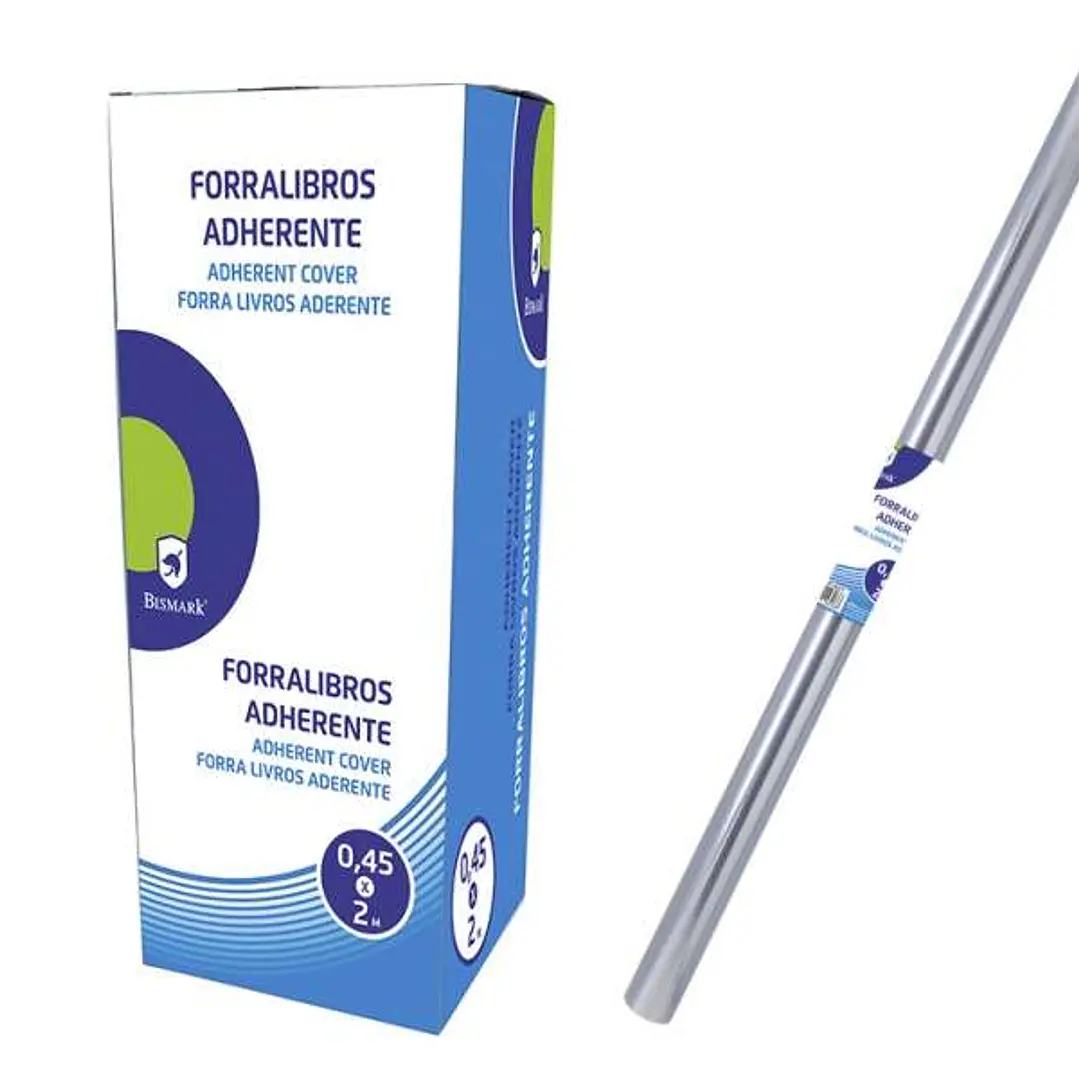 Bismark Forralibros Adherente PVC 2mx45cm - Forro de Plastico Adherente - Transparente 1