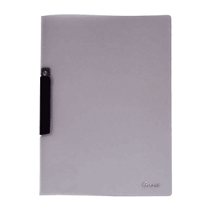 Dohe Dossier con Pinza Pivotante Tamaño A4 - Fabricado en Polipropileno Translucido de 450 Micras - Color Gris