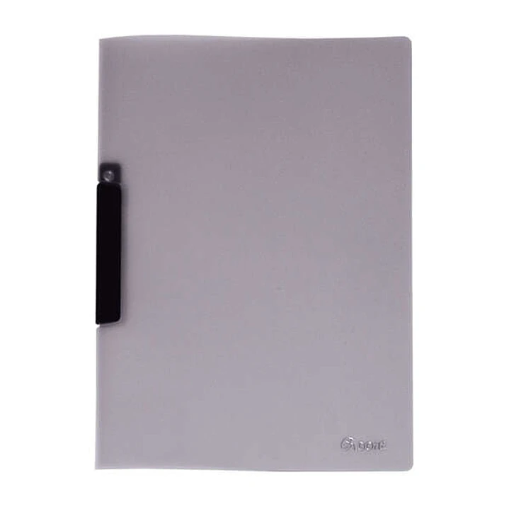 Dohe Dossier con Pinza Pivotante Tamaño A4 - Fabricado en Polipropileno Translucido de 450 Micras - Color Gris 1