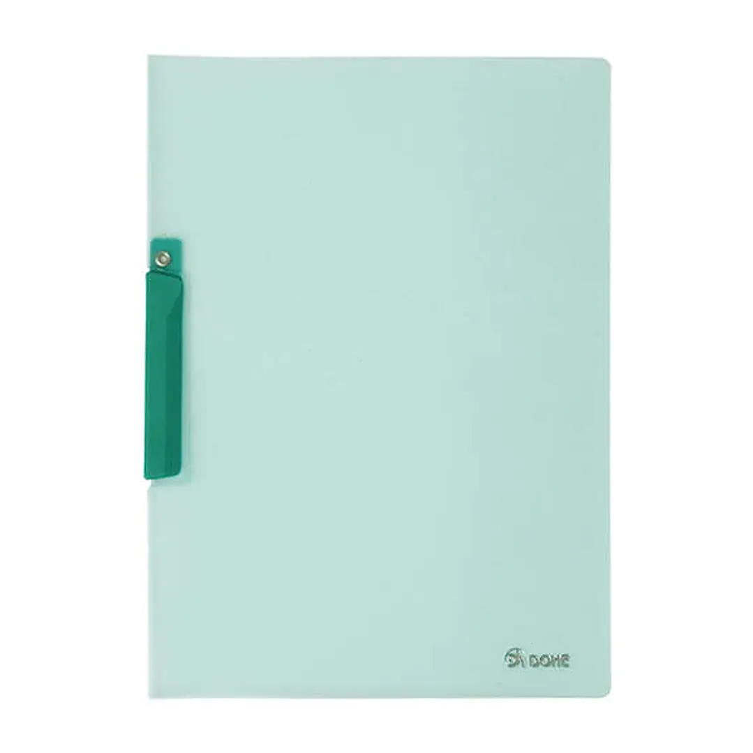 Dohe Dossier con Pinza Pivotante Tamaño A4 - Fabricado en Polipropileno Translucido de 450 Micras - Color Verde 1