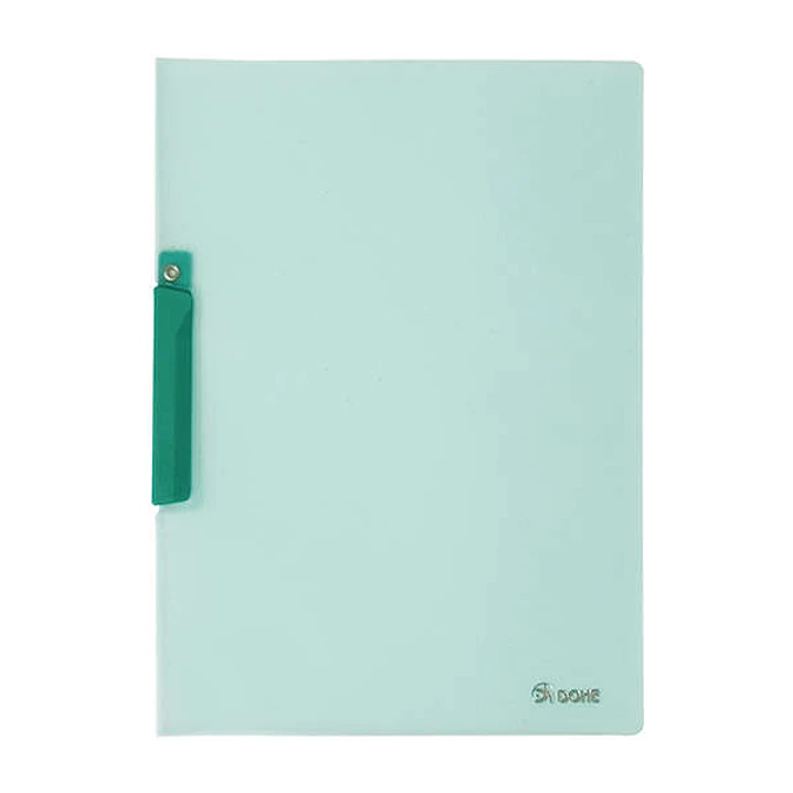 Dohe Dossier con Pinza Pivotante Tamaño A4 - Fabricado en Polipropileno Translucido de 450 Micras - Color Verde 1
