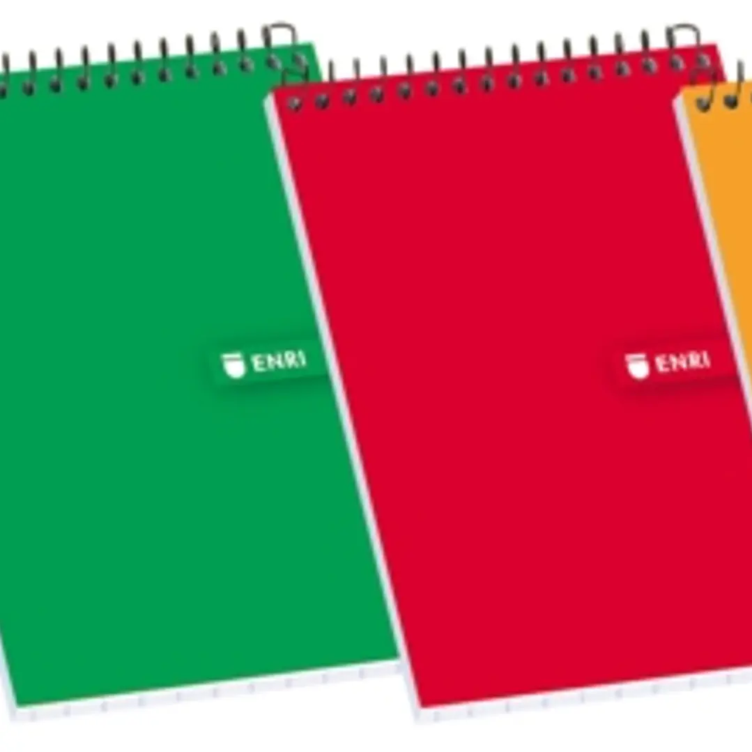 Enri Bloc de Notas Espiral Tapa Blanda 8º 4x4 - Hojas en Blanco - Tamaño Compacto - Ideal para Apuntes y Dibujos 1