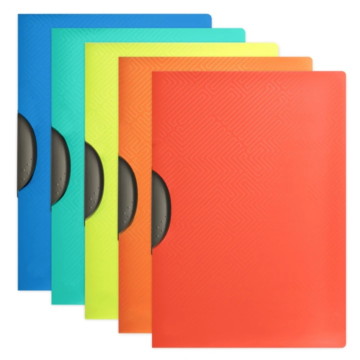 Oxford Clip Urban Dossier de Plastico Rigido Translucido A4 con Clip - Capacidad para 30 Hojas - Resistente y Duradero - Colores Surtidos 1