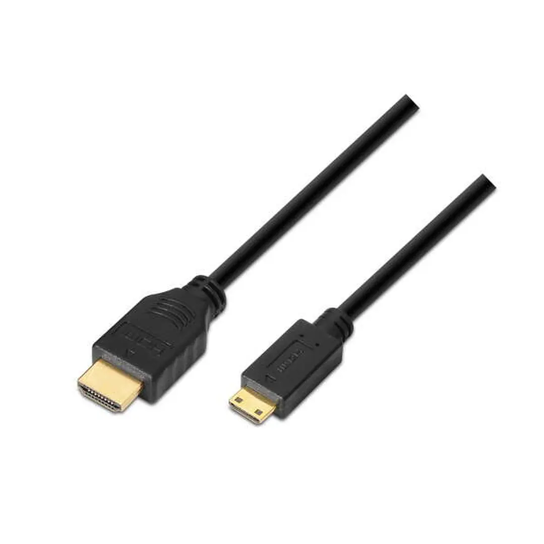 Aisens Cable HDMI a Mini HDMI Alta Velocidad / HEC - A Macho-C/Macho - 1.8m - Compatibilidad 3D y Ethernet - Color Negro 1