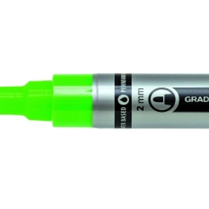 Lyra Mark All Rotulador Permanente - Multisuperficie - Punta Redonda - 2mm - Color Verde Neon 1