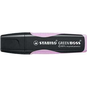 Stabilo Green Boss Pastel Marcador Fluorescente - Fabricado con un 83% de Plastico Reciclado - Trazo entre 2 y 5mm - Recargable - Color Brisa Violeta