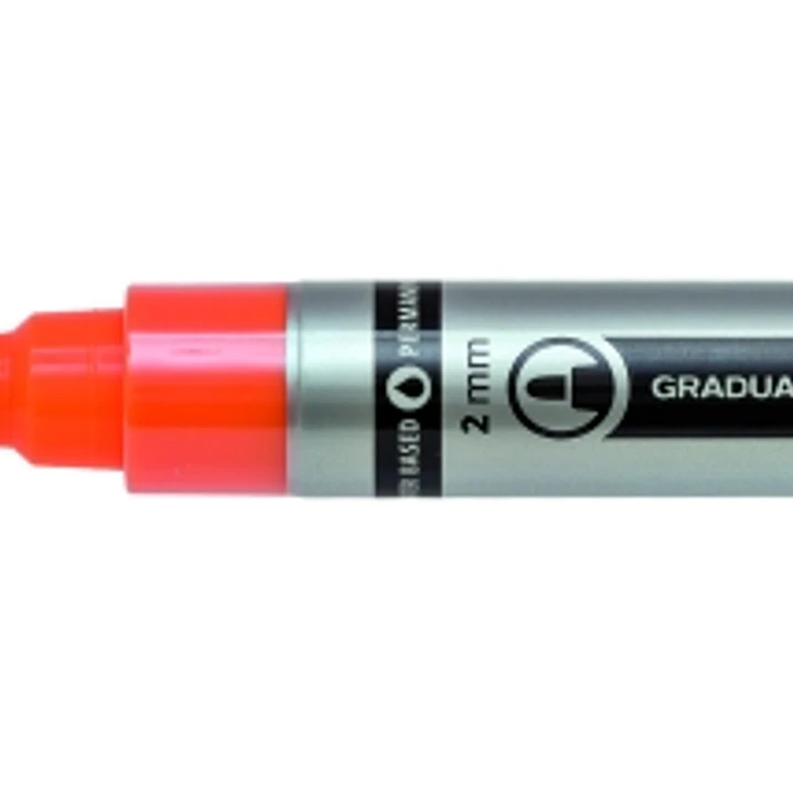 Lyra Mark All Rotulador Permanente - Multisuperficie - Punta Redonda - 2mm - Color Naranja Neon 1