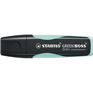 Stabilo Green Boss Pastel Marcador Fluorescente - Fabricado con un 83% de Plastico Reciclado - Trazo entre 2 y 5mm - Recargable - Color Toque de Turqu