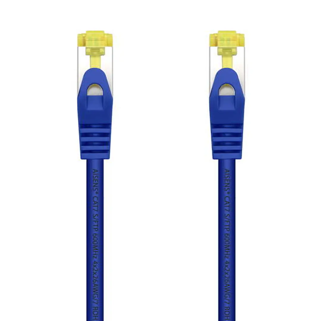 Aisens Cable de Red Latiguillo RJ45 LSZH Cat.7 600 MHz S/FTP PIMF AWG26 - 0.5M - Color Azul 1