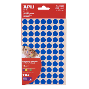 Apli Bolsa de 1.032 Gomets Formas Geometricas - Adhesivo Permanente - Libres de Disolventes - Ideales para Escuelas Infantiles - Papeles ECF - Colores