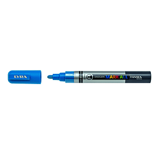 Lyra Mark All Rotulador Permanente - Multisuperficie - Punta Redonda - 2mm - Color Azul Claro