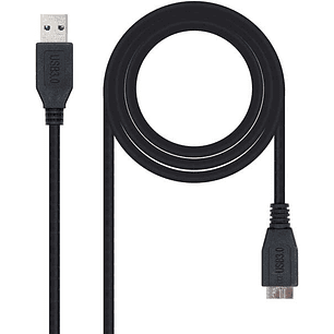 Nanocable Cable USB-A 3.0 Macho a Micro-USB 3.0 Macho 2m