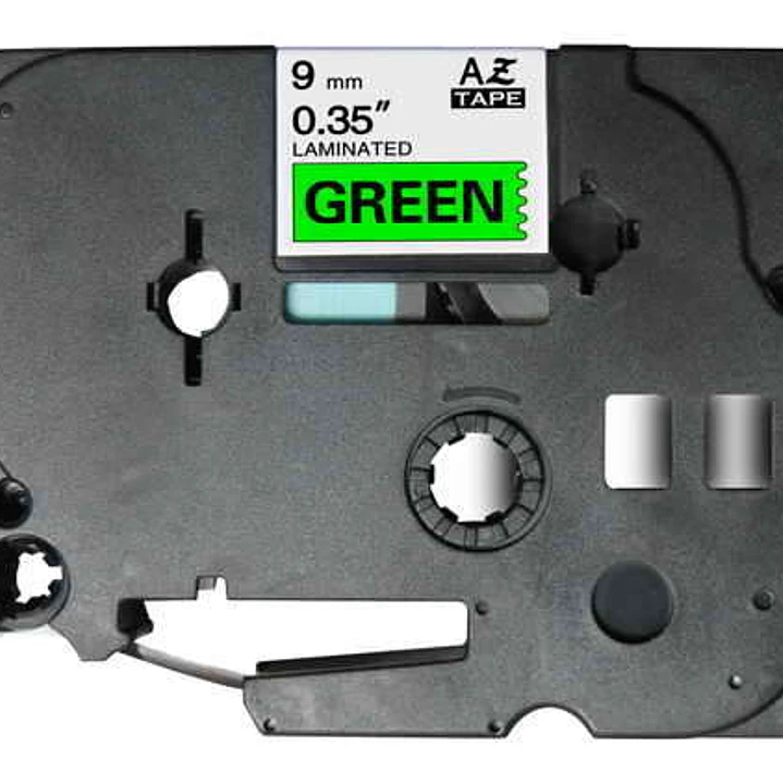Brother TZe721 Cinta Laminada Generica de Etiquetas - Texto negro sobre fondo verde - Ancho 9mm x 8 metros 1