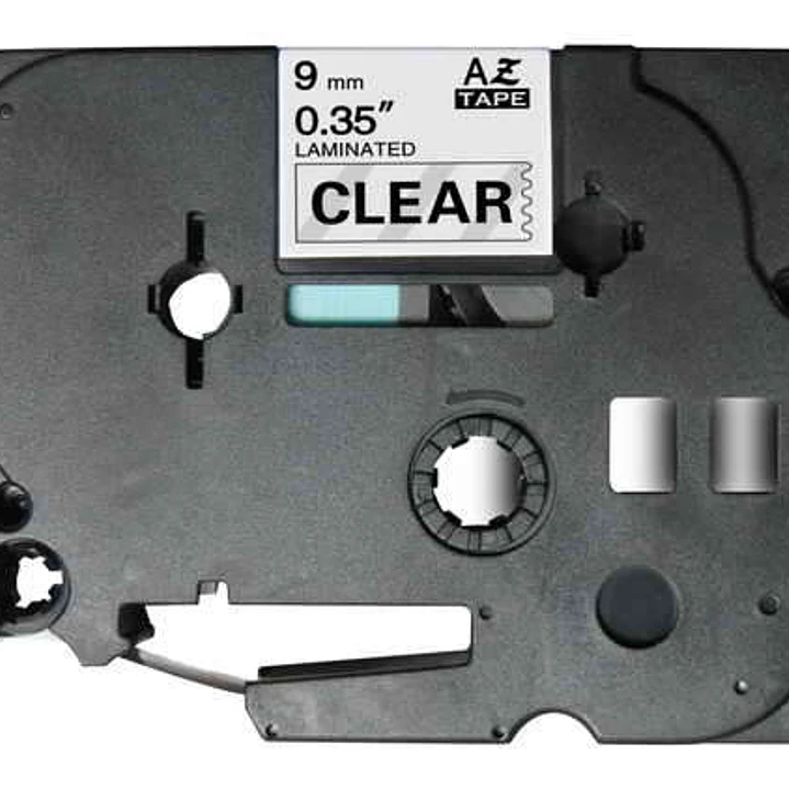 Brother TZe121 Cinta Laminada Generica de Etiquetas - Texto negro sobre fondo transparente - Ancho 9mm x 8 metros 1