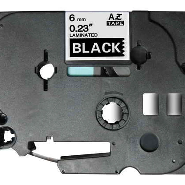 Brother TZe315 Cinta Laminada Generica de Etiquetas - Texto blanco sobre fondo negro - Ancho 6mm x 8 metros 1