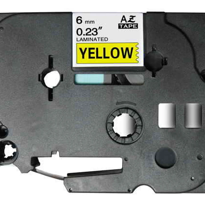 Brother TZe611 Cinta Laminada Generica de Etiquetas - Texto negro sobre fondo amarillo - Ancho 6mm x 8 metros 1