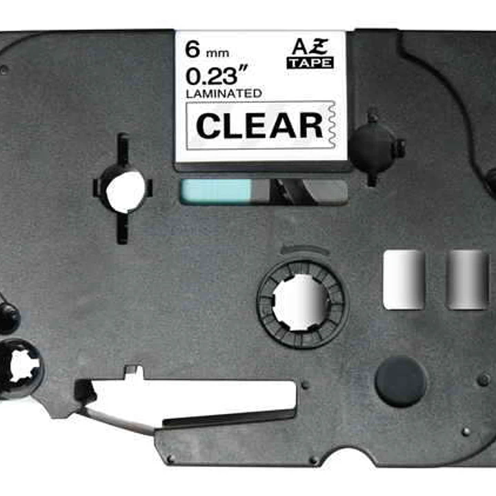 Brother TZe111 Cinta Laminada Generica de Etiquetas - Texto negro sobre fondo transparente - Ancho 6mm x 8 metros 1